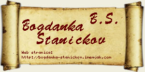 Bogdanka Staničkov vizit kartica